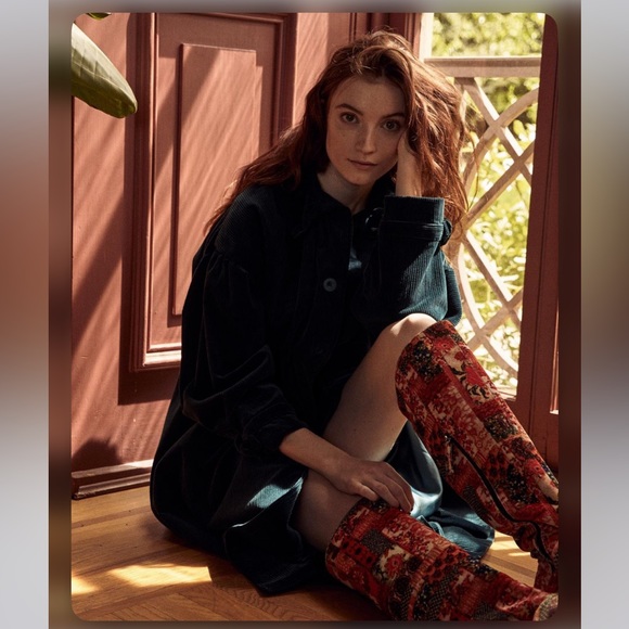 LAURA ASHLEY La Serina Boots Velvet Quilted Size 9 Orange by Aerosoles - Picture 3 of 16